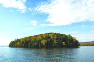 Dome Island in autumn. Mirror staff photo.