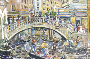 “Canal,” 1912. Maurice B. Prendergast Munson Museum of Art, Utica, NY.