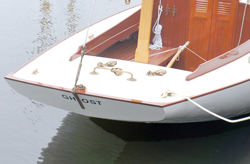 Ghost, one of three Sound Interclubs restored by Reuben Smith’s Tumblehome Boatshop.